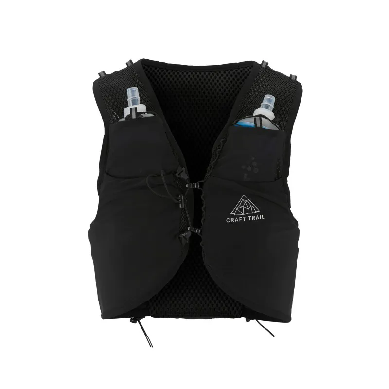 Lightweight CRAFT running backpack with 2x 500 ml bottles. Ideal for running, trail running and marathon. Snug fit and comfort. Available at AS Sport Outlet.